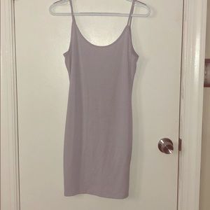 Grey scooped back dress